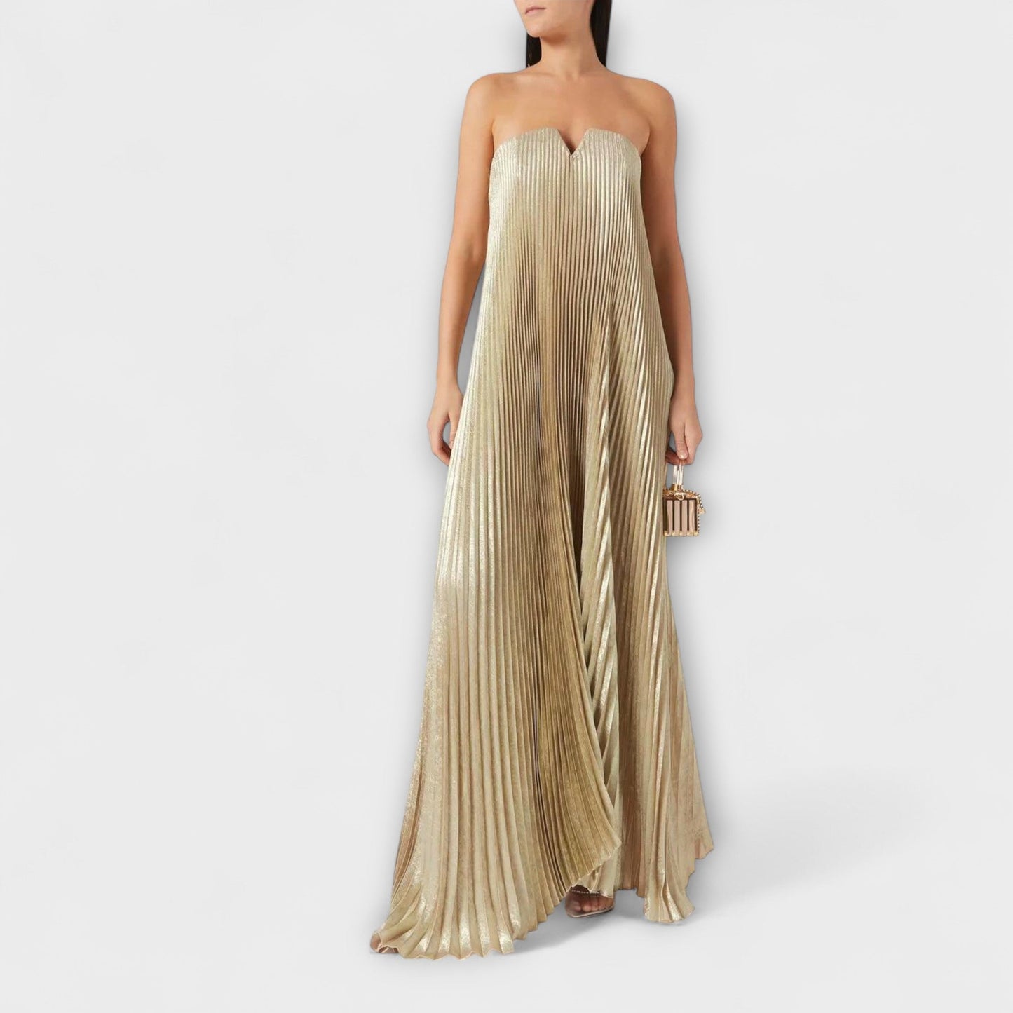 Michelle Orange Floral Maxi Dress for Special Occasions