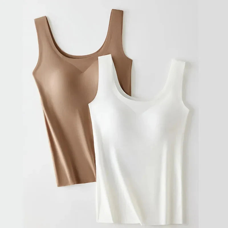 Seamless Tank Top with Built-in Bra