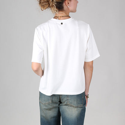 Viscose crew neck T-shirt
