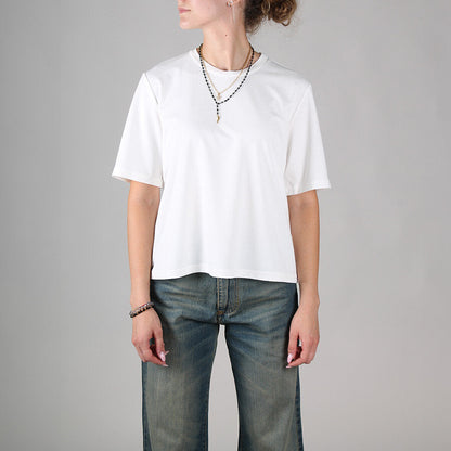 Viscose crew neck T-shirt