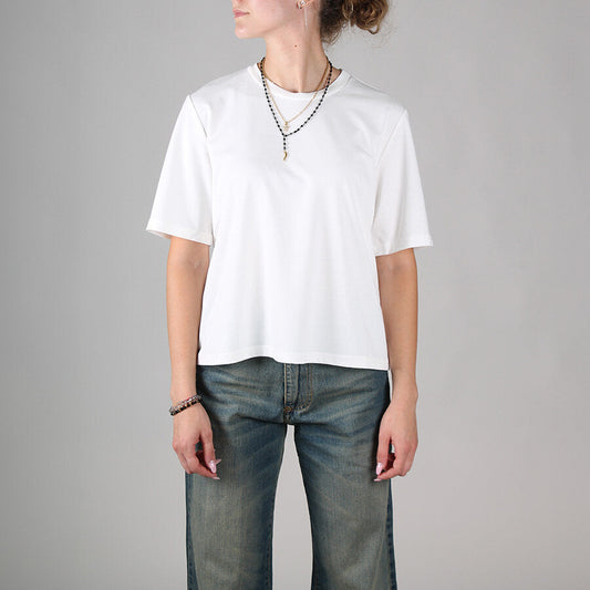 Viscose crew neck T-shirt