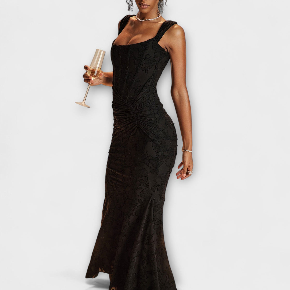 Renske - Chic Corset Long Dress for Events