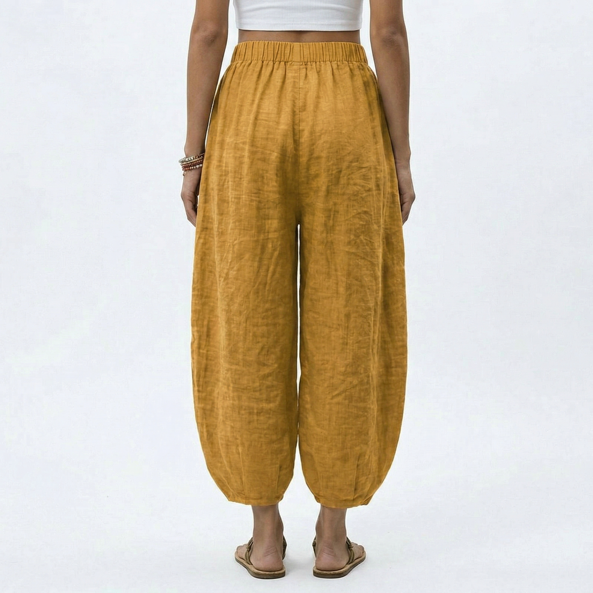 Elara Linen-Blend Wide-Leg Pants