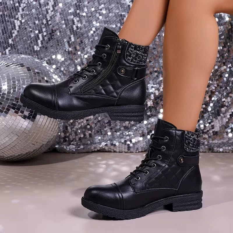 Ancona Faux Leather Ankle Boots