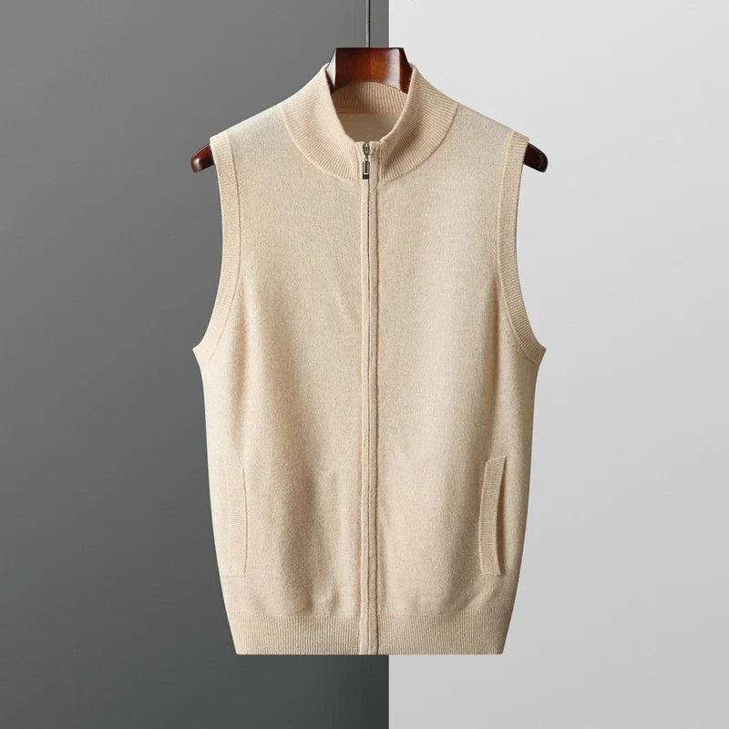 Harrington Cashmere-Feel Zip Vest