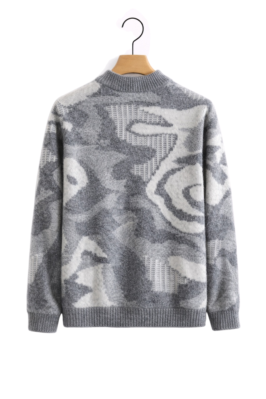 Valen Jacquard Maison Cashmere-Feel Sweater