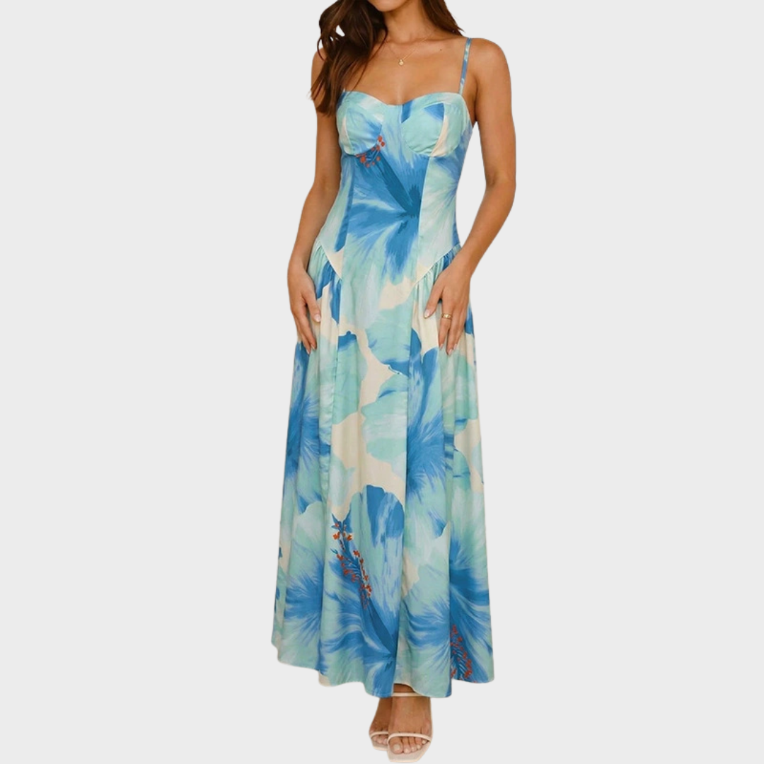 Audrey Floral Print Dress for Women - Ideal for Events and Gatherings