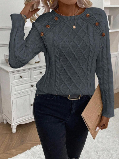 Betsy™ | Button-Detail Cable Jumper