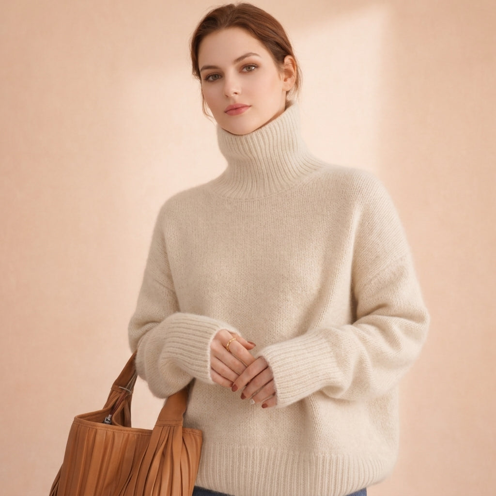 Novella Cashmere-Feel Turtleneck