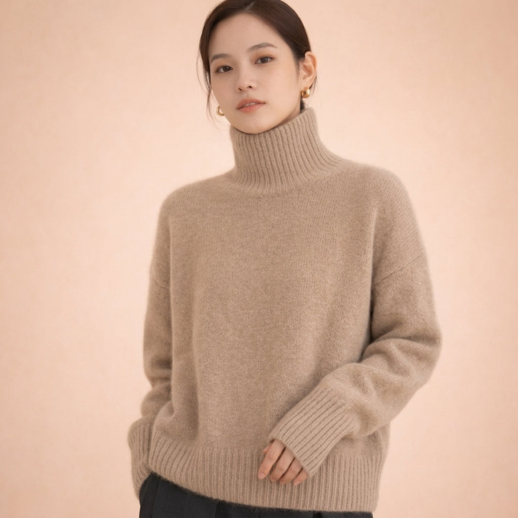 Novella Cashmere-Feel Turtleneck