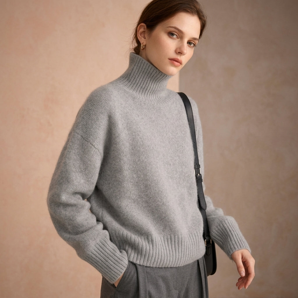 Novella Cashmere-Feel Turtleneck