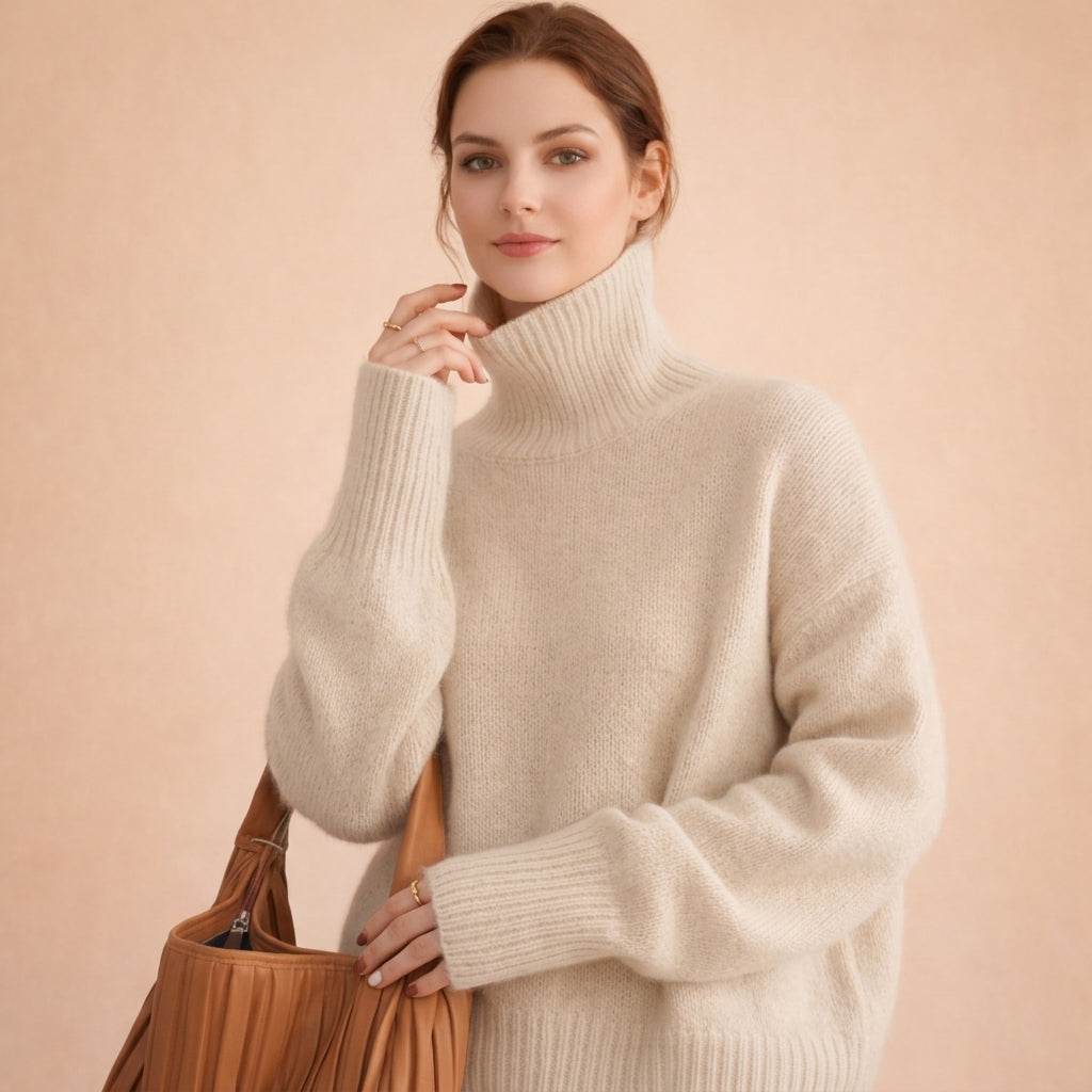 Novella Cashmere-Feel Turtleneck