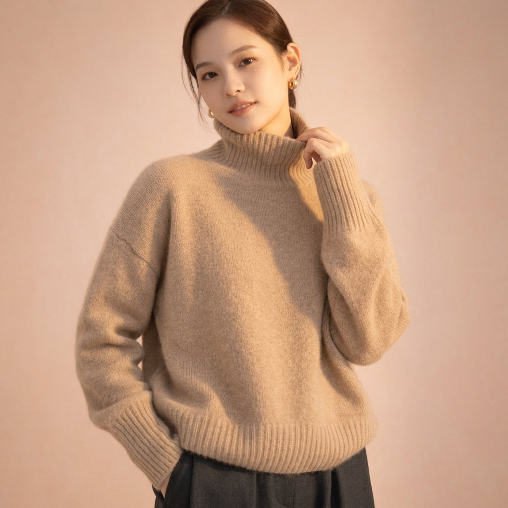 Novella Cashmere-Feel Turtleneck
