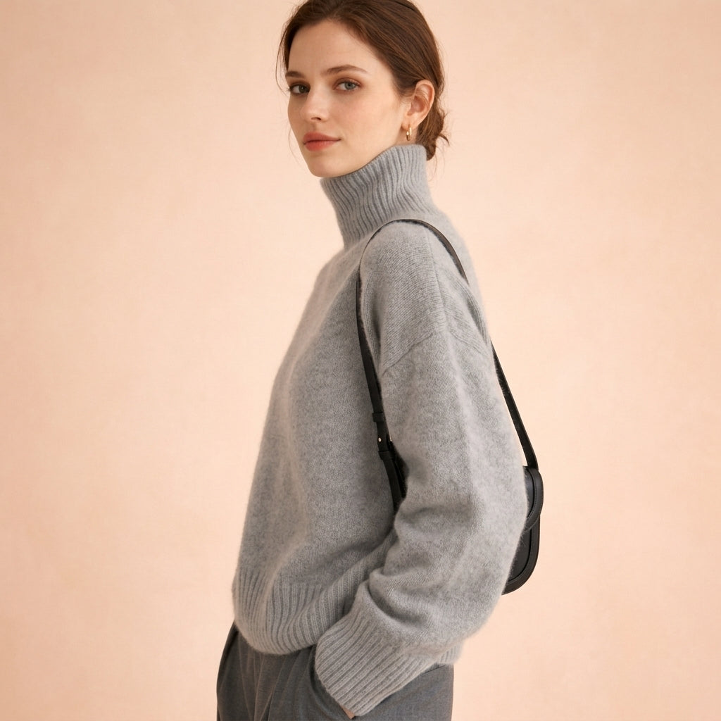 Novella Cashmere-Feel Turtleneck