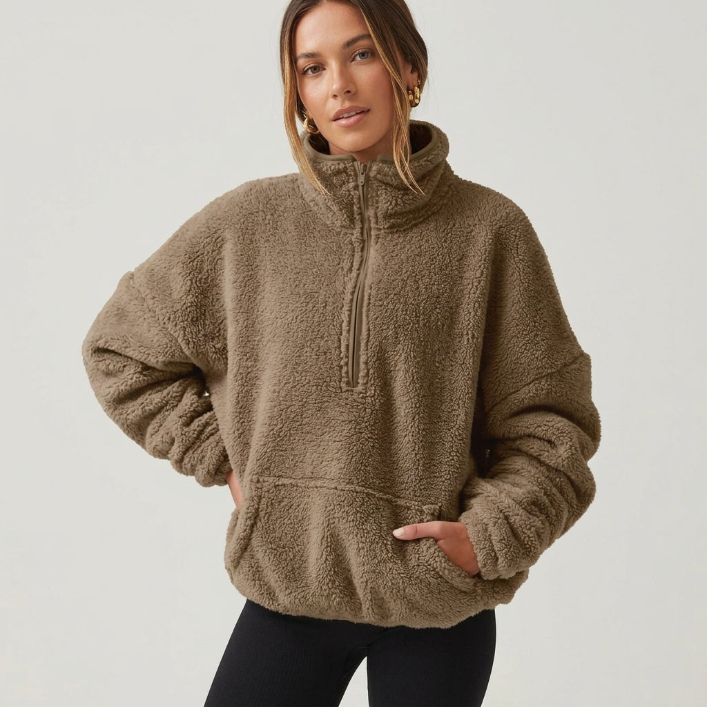 Velora Cashmere-Feel Half-Zip