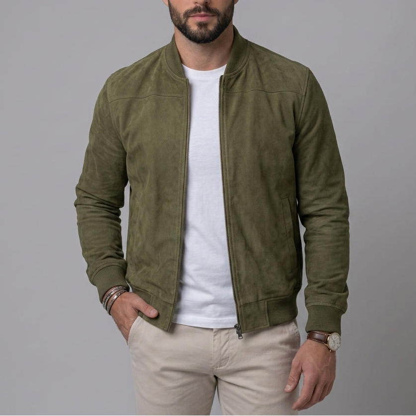 Harrow Faux Suede-Textured Jacket