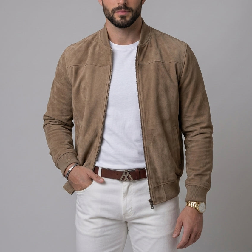 Harrow Faux Suede-Textured Jacket
