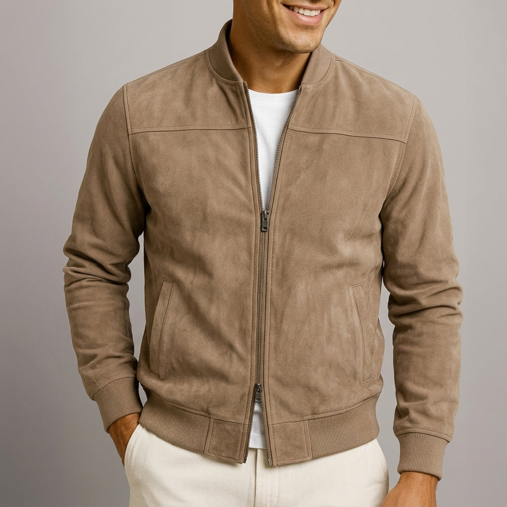 Harrow Faux Suede-Textured Jacket