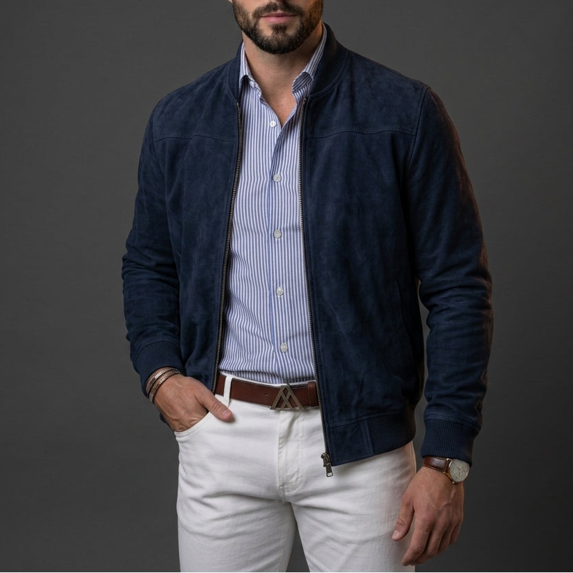 Harrow Faux Suede-Textured Jacket