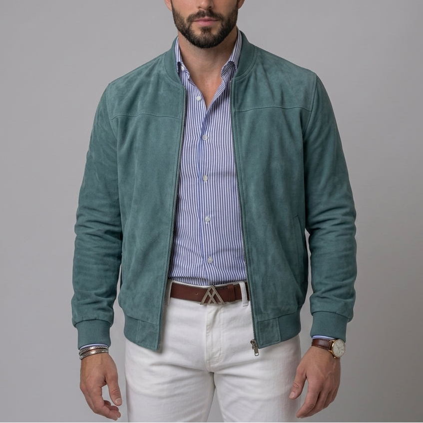 Harrow Faux Suede-Textured Jacket
