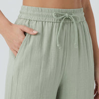 Marisol Linen-Feel Wide-Leg Pants