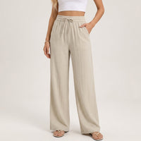 Marisol Linen-Feel Wide-Leg Pants