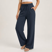 Marisol Linen-Feel Wide-Leg Pants