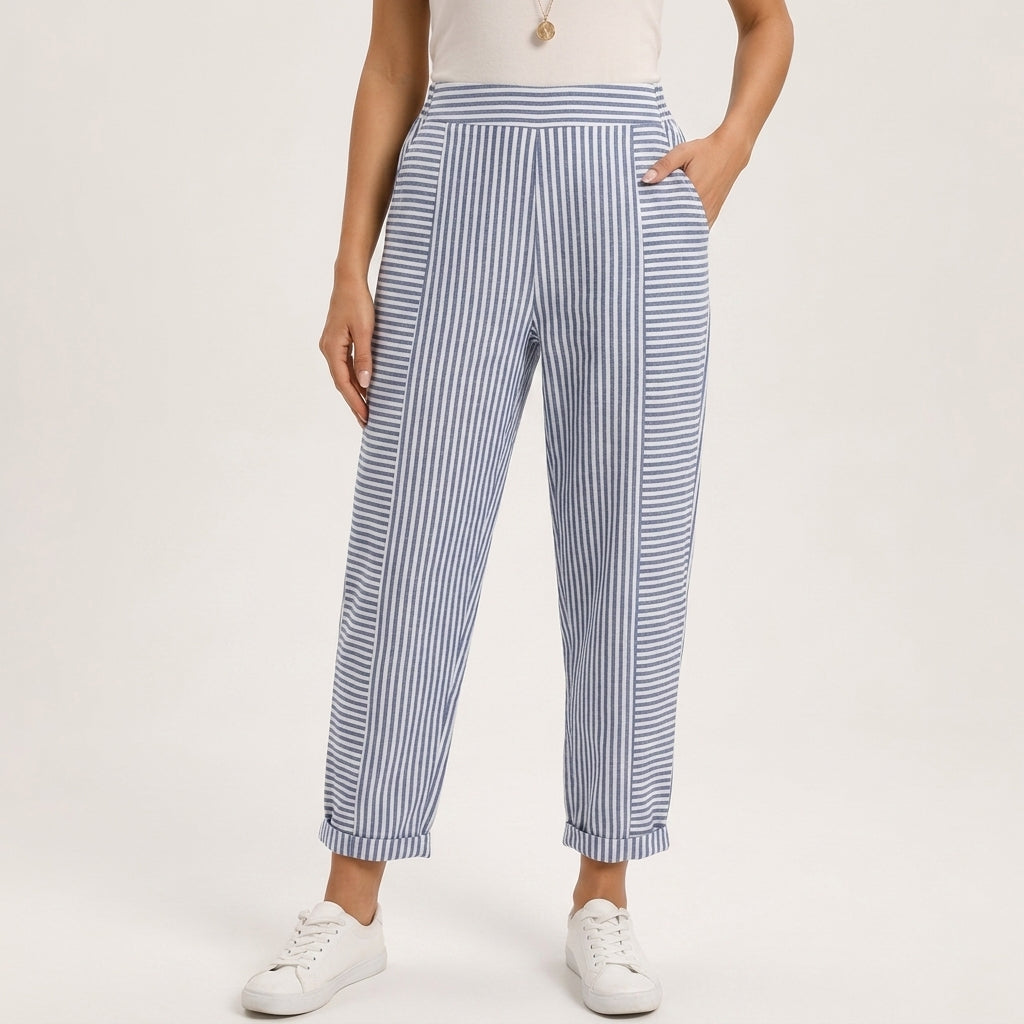 Isla Striped Wide-Leg Pants