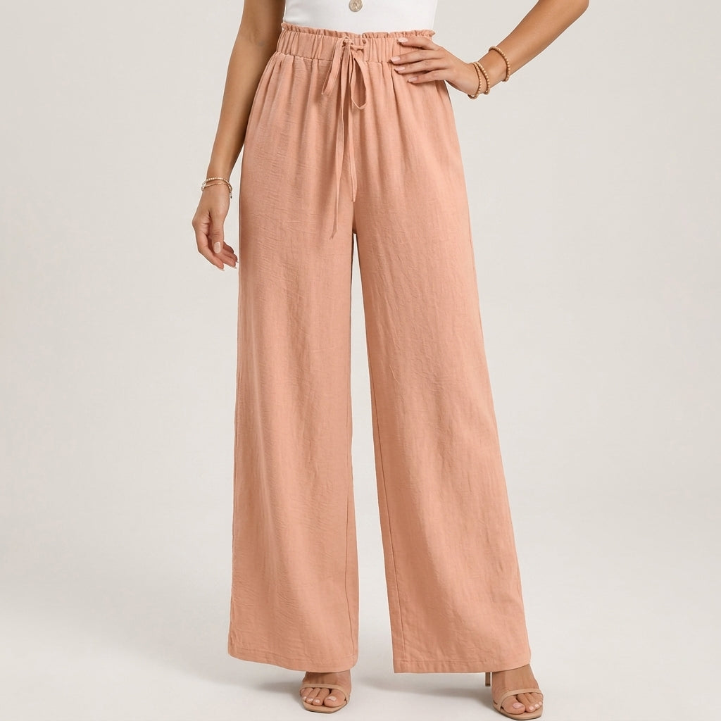 Solana Linen Wide-Leg Pants