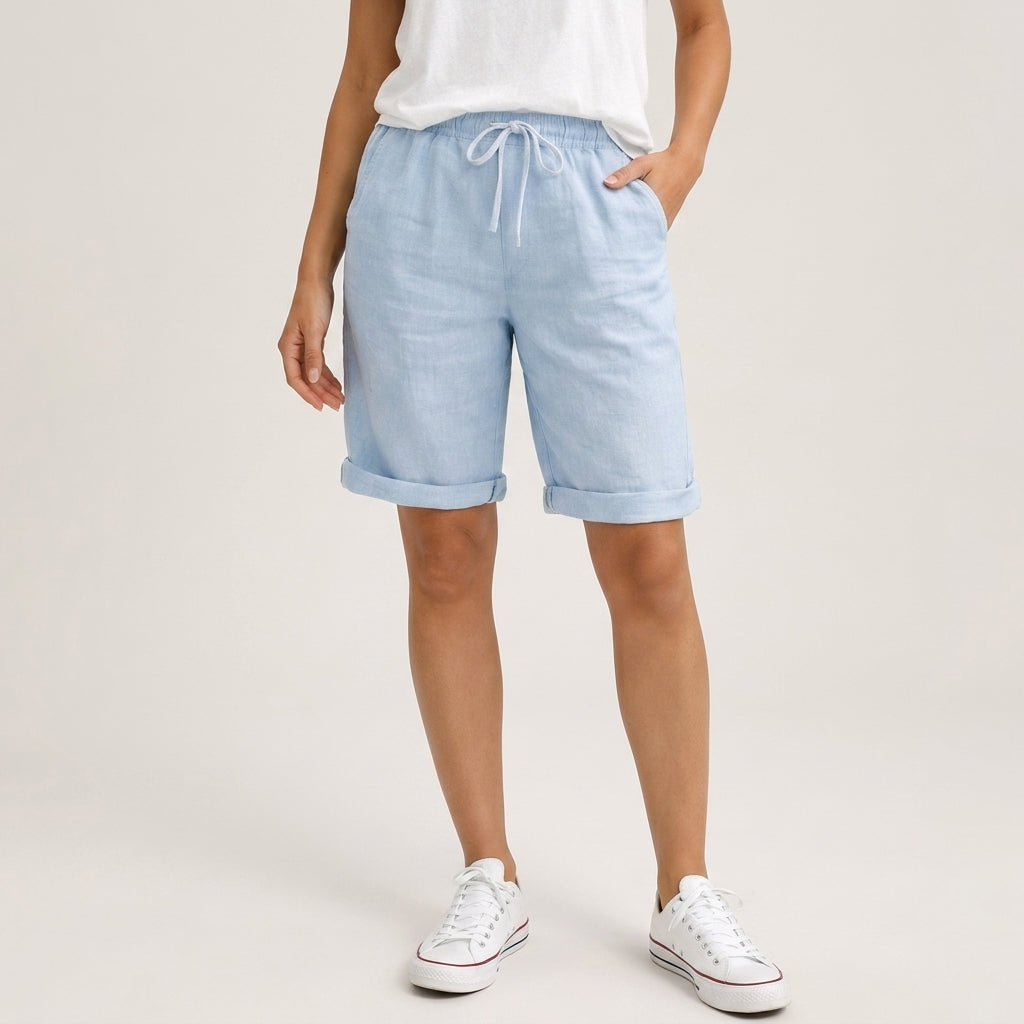 Amara Linen Capri Shorts