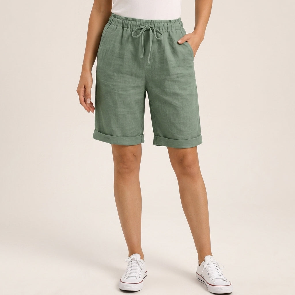 Amara Linen Capri Shorts