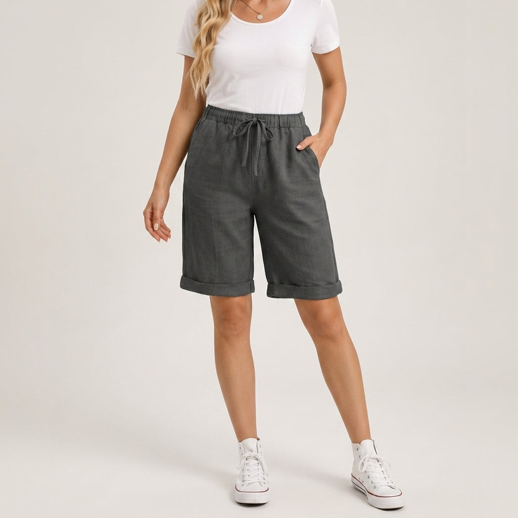 Amara Linen Capri Shorts
