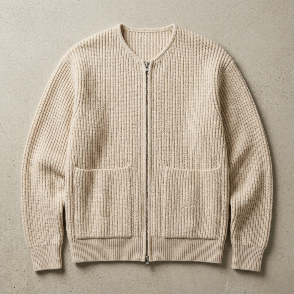 Lexington Ribbed Zip Cardigan