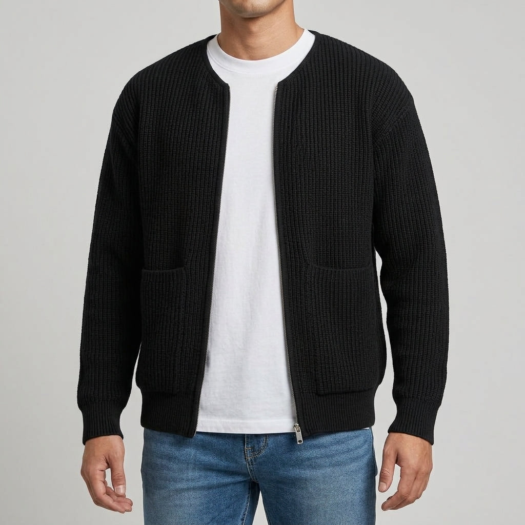 Lexington Ribbed Zip Cardigan