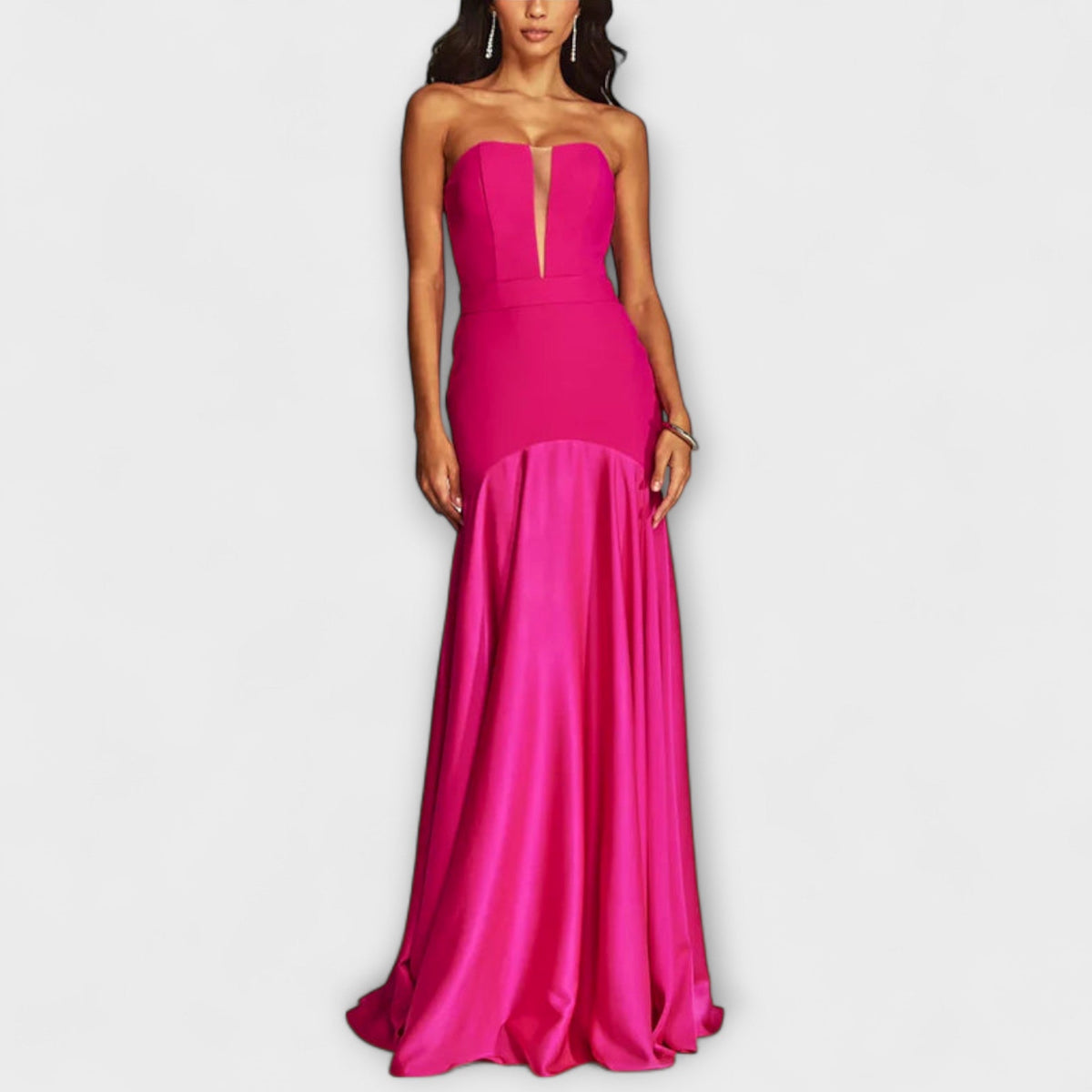 Vada Off-Shoulder Maxi Dress in Flowing Fabric