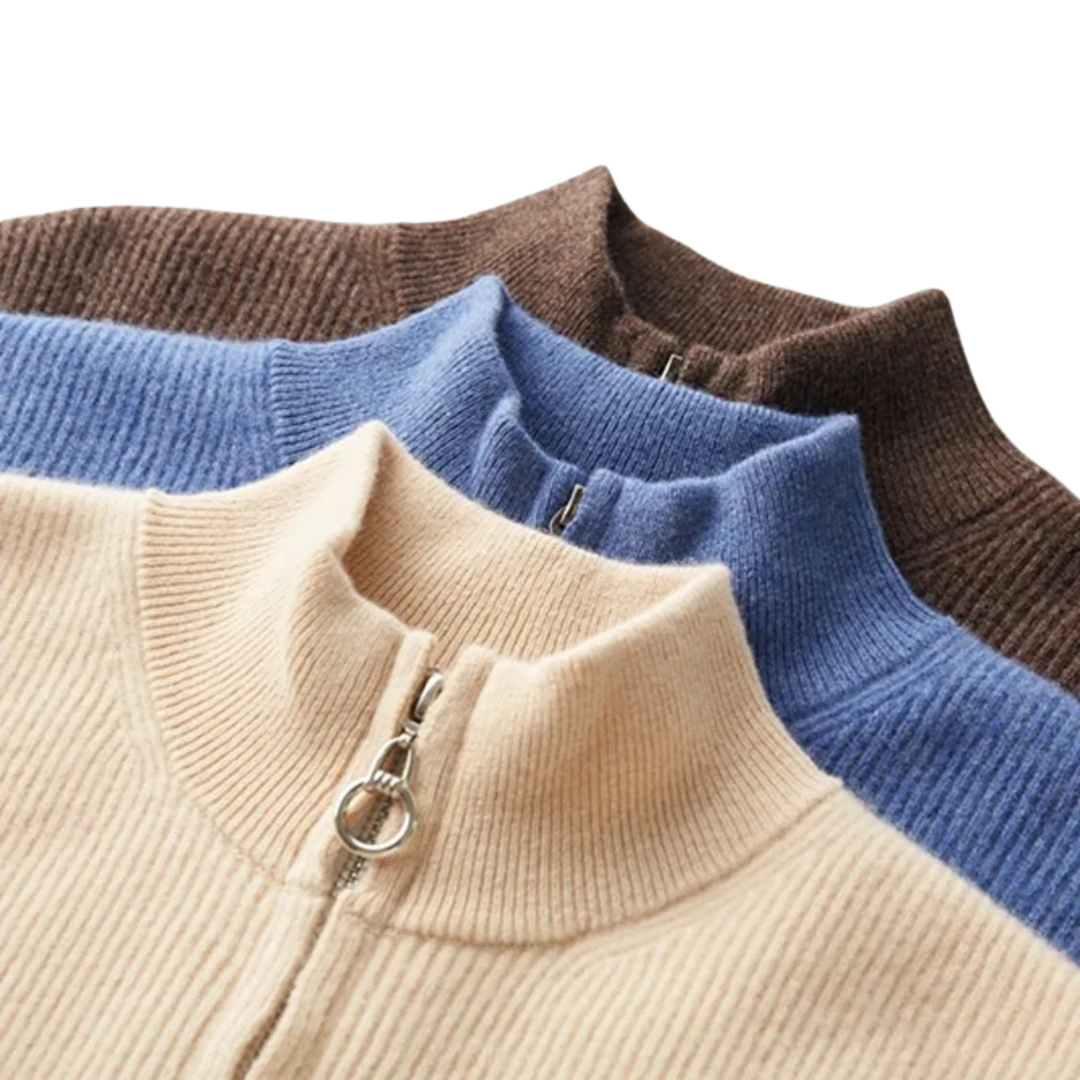 Whitford Cashmere-Feel Zip Knit