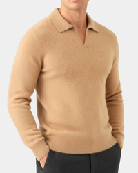 Ashford Cashmere-Feel Polo Sweater