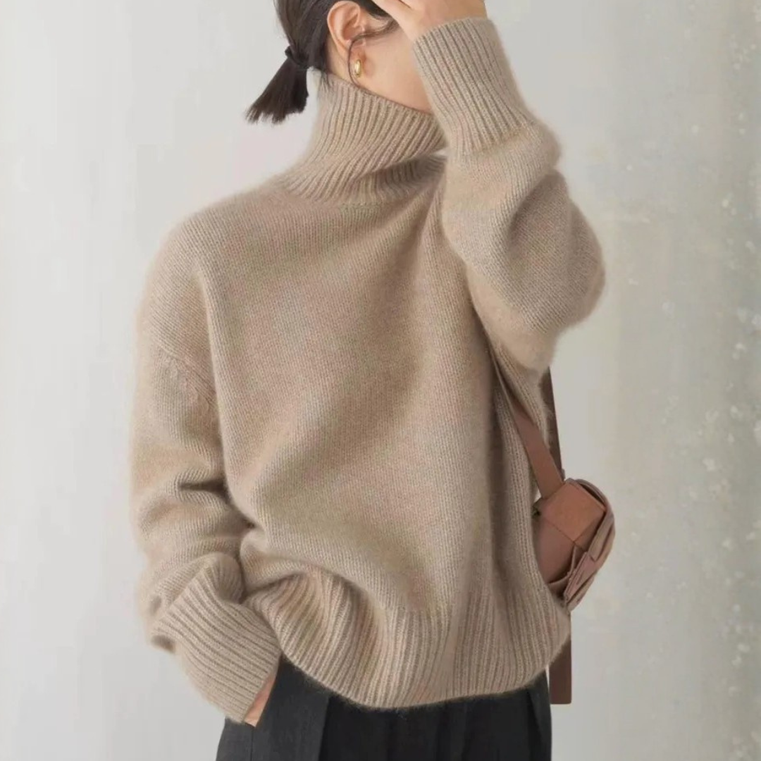 Marais Cashmere-Feel Turtleneck Sweater