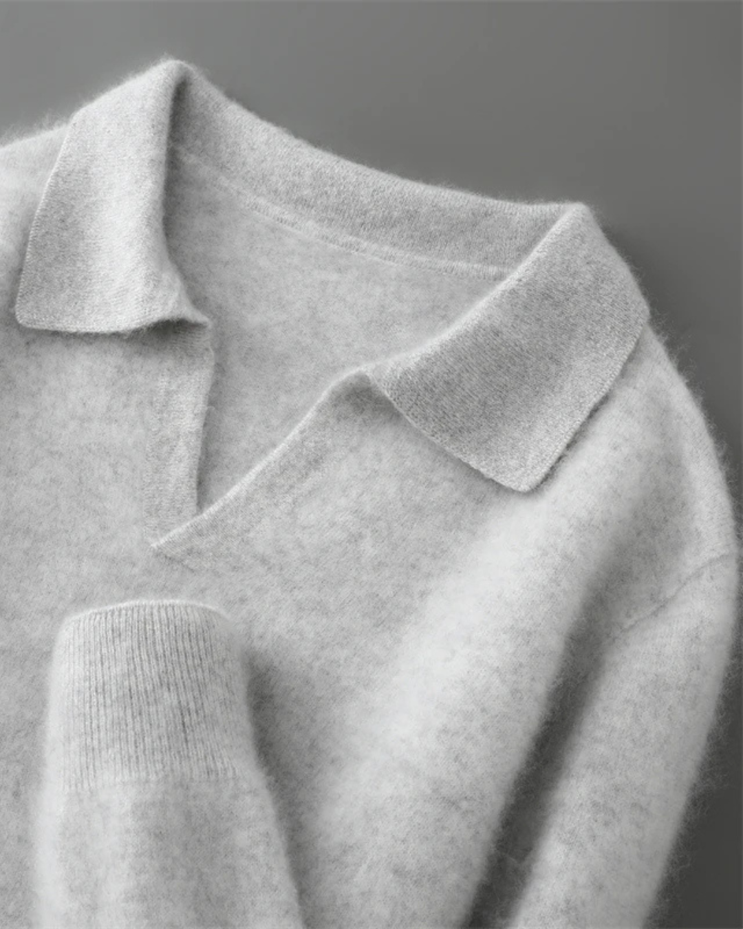 Ashford Cashmere-Feel Polo Sweater