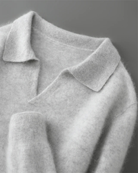 Ashford Cashmere-Feel Polo Sweater