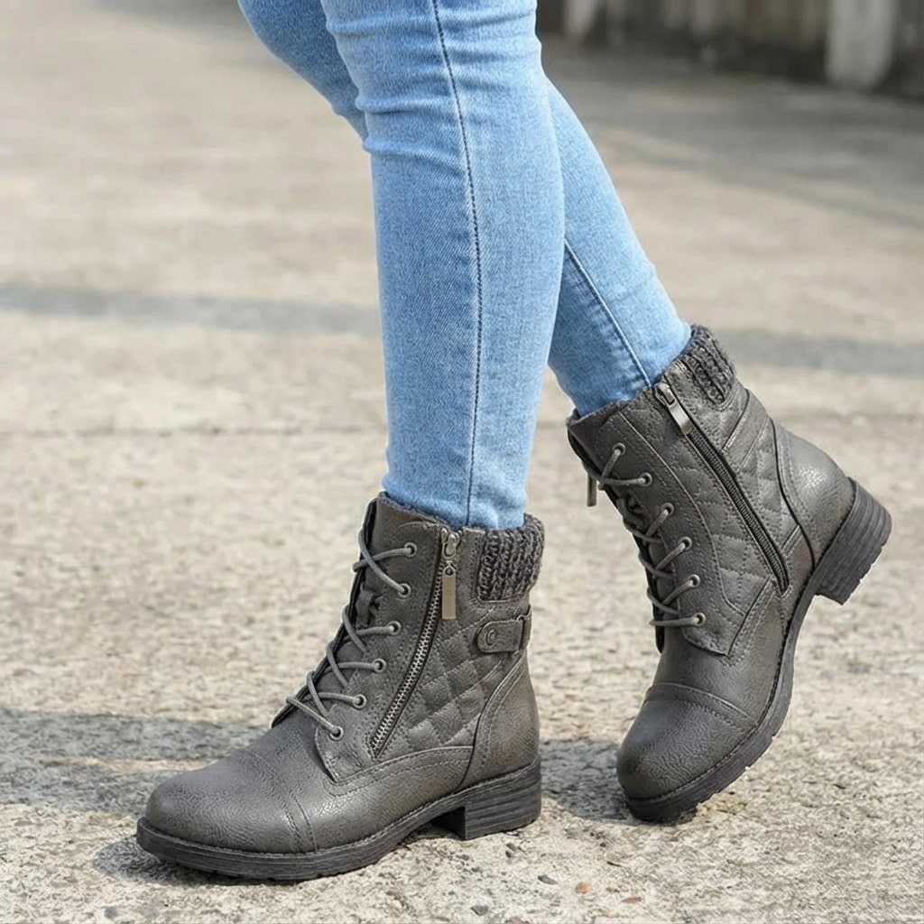 Ancona Faux Leather Ankle Boots