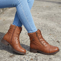 Ancona Faux Leather Ankle Boots
