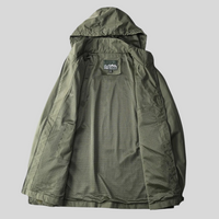Men's Water-Repellent Hooded Shell Jacket, Mesh-Lined Utility Coat