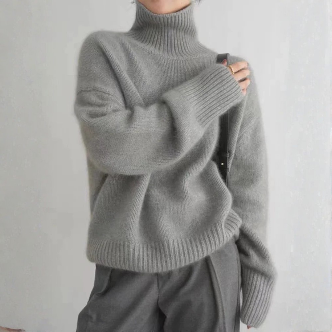 Marais Cashmere-Feel Turtleneck Sweater