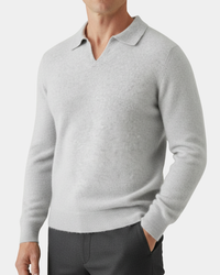 Ashford Cashmere-Feel Polo Sweater