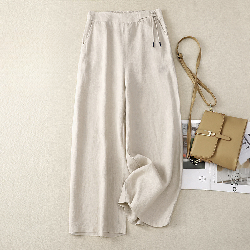 Valeria Linen Tie Pants