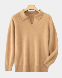 Ashford Cashmere-Feel Polo Sweater