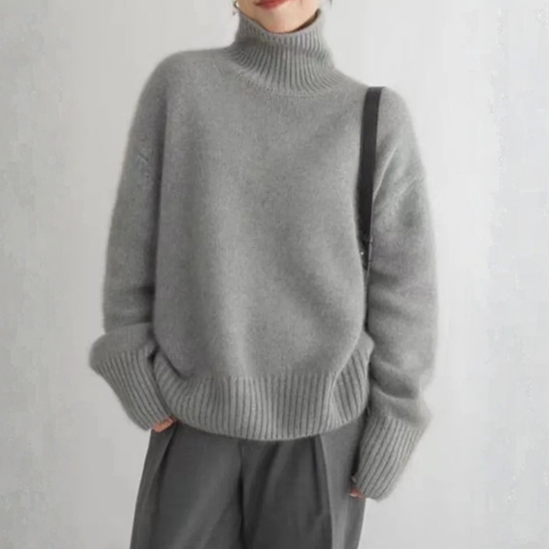 Marais Cashmere-Feel Turtleneck Sweater