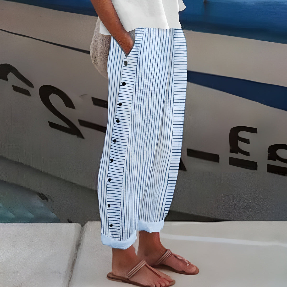 Barbados Side Pocket Straight-Leg Pants