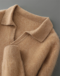 Ashford Cashmere-Feel Polo Sweater